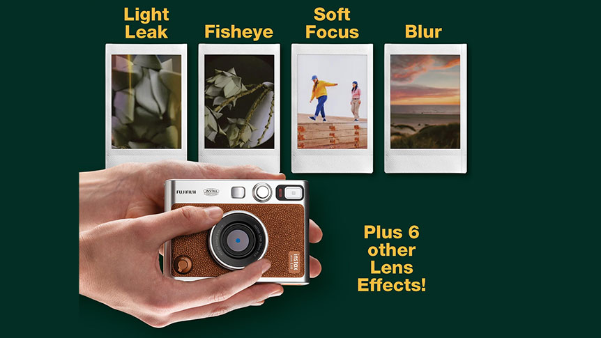Someone Examining An Instant Camera Printer