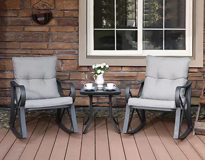 Prime Member Deals 2025 5 3 Piece Bistro Set Patio Rocking Chairs