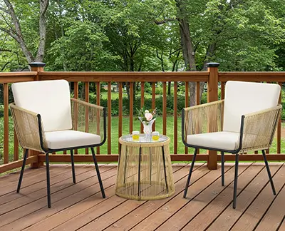 Prime Member Deals 2025 10 3 Piece Patio Rattan Bistro Set