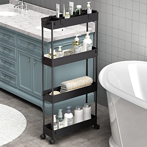 Prime Member Deals 2025 2 Spacelead Slim Storage Cart 4 Tier