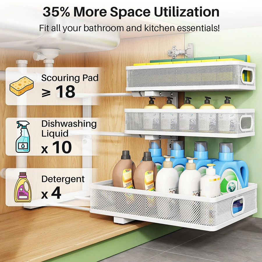 Conquer The Chaos: Why This Under Sink Organizer Is About To Change Your Life 3 Kitstorack Various Items Stored Capacity